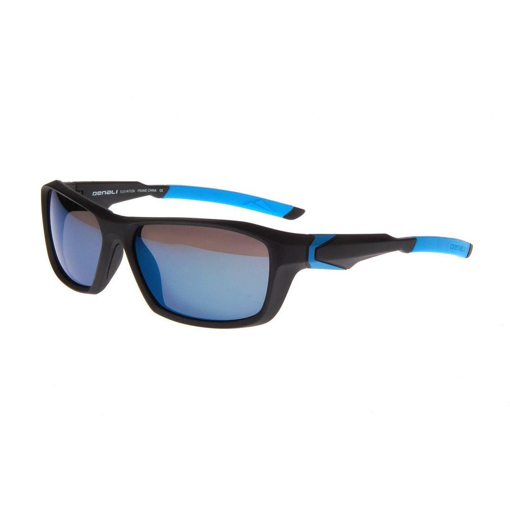 New DENALI Eyewear Matte Black & Blue ELEVATION Sunglasses 58/15/135